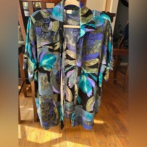 Vintage Colorful Abstract button down  Top